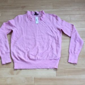 Ruffle sweater, pink